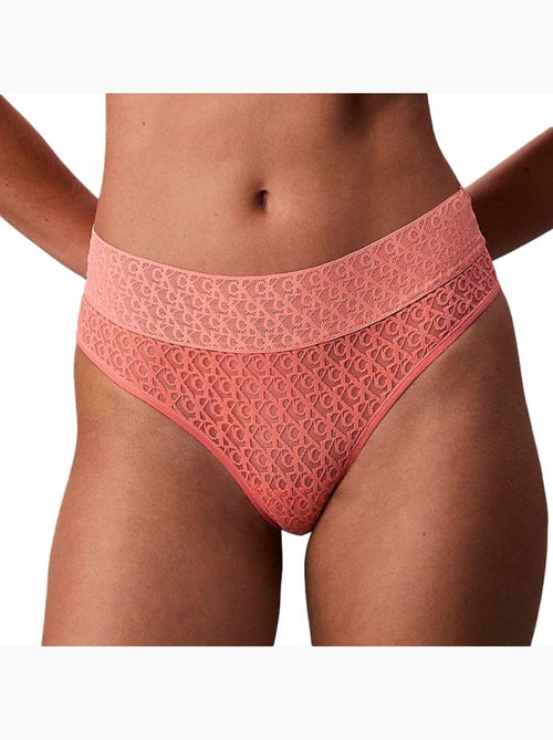 Cuecas Calvin Klein Jeans Brazilian Rosa Coral para Mulher - Kiabi Cuecas Calvin Klein Jeans Brazilian Rosa Coral para Mulher - Kiabi