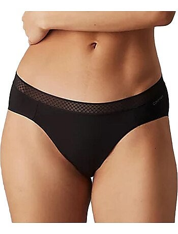 Cuecas culotte pretas calvin klein jeans para mulher 000qf6308e