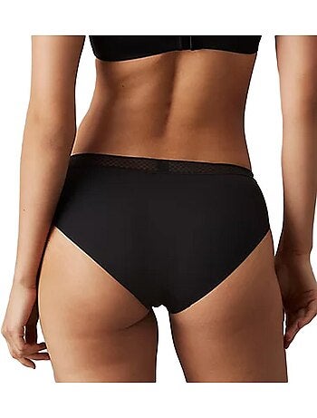 Cuecas culotte pretas calvin klein jeans para mulher 000qf6308e