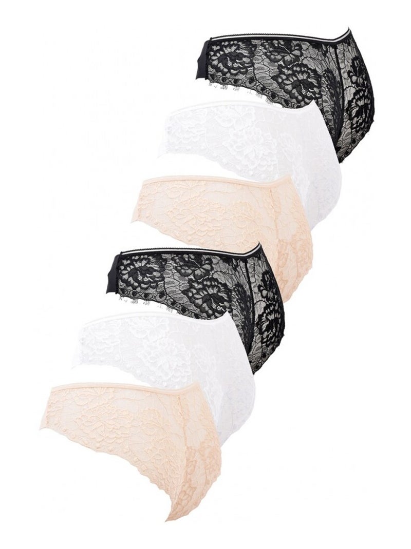 Cuecas CXL By LACROIX - Pack de 6 Preto Branco Preto - Kiabi