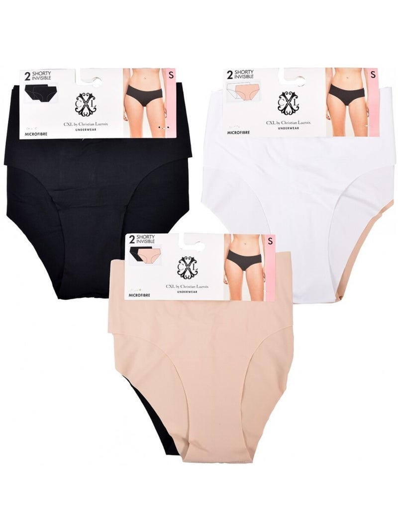 Cuecas CXL By LACROIX - Pack de 6 Preto Rosa Branco - Kiabi