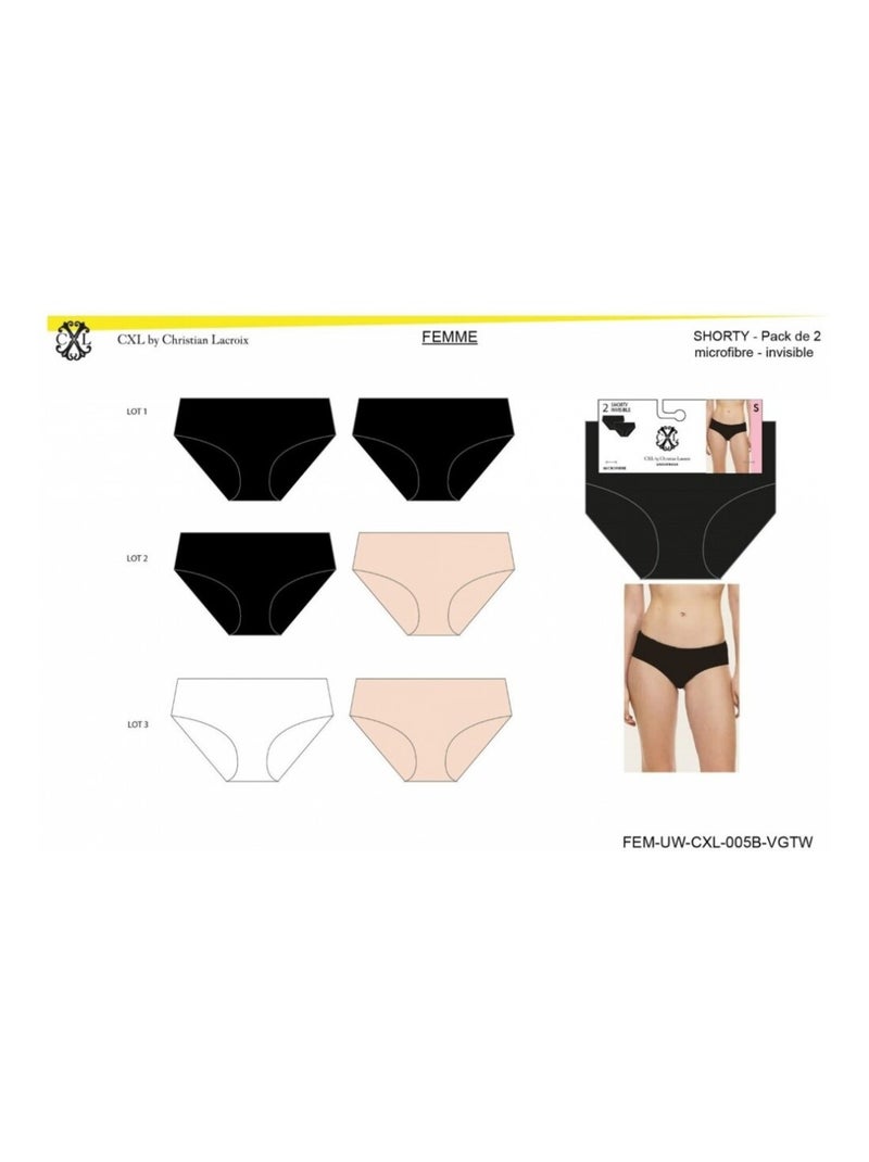 Cuecas CXL By LACROIX - Pack de 6 Preto Rosa Branco - Kiabi