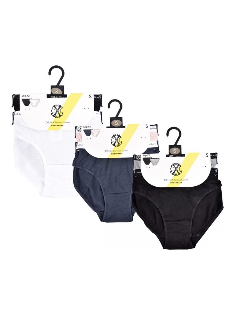 Cuecas CXL by LACROIX X6 - Pack de 6 Preto Cinza-claro Branco - Kiabi