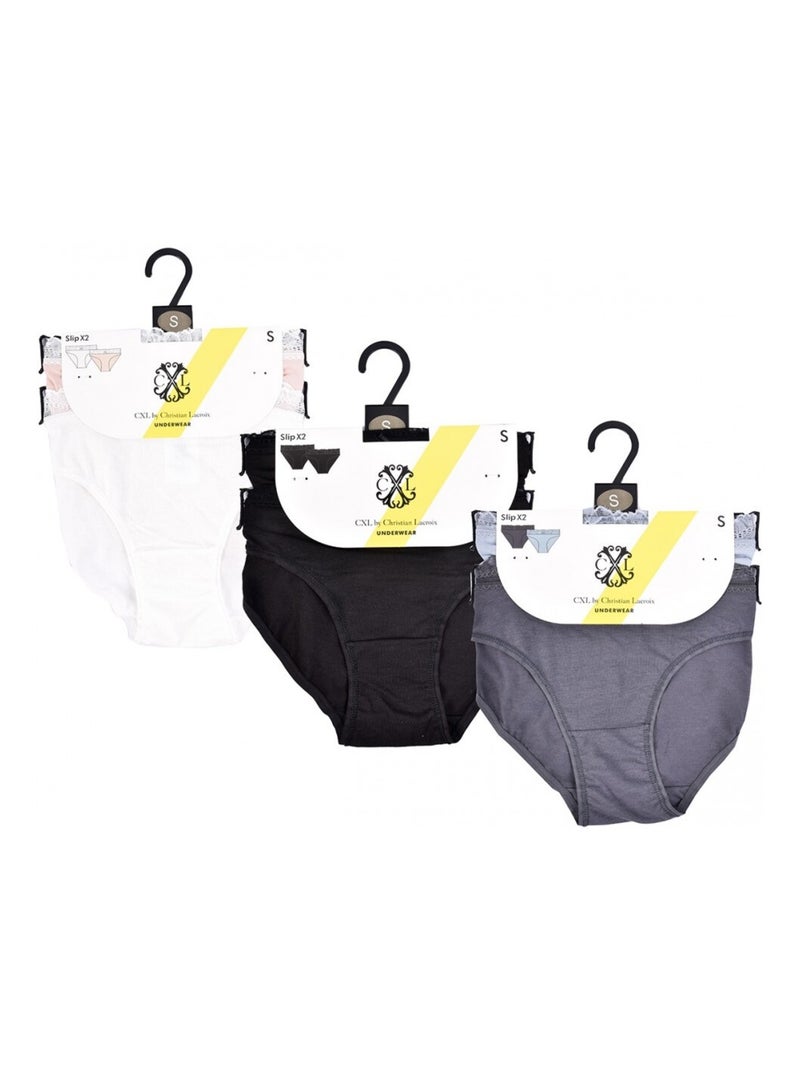Cuecas CXL by LACROIX X6 - Pack de 6 Preto Rosa-claro Azul - Kiabi