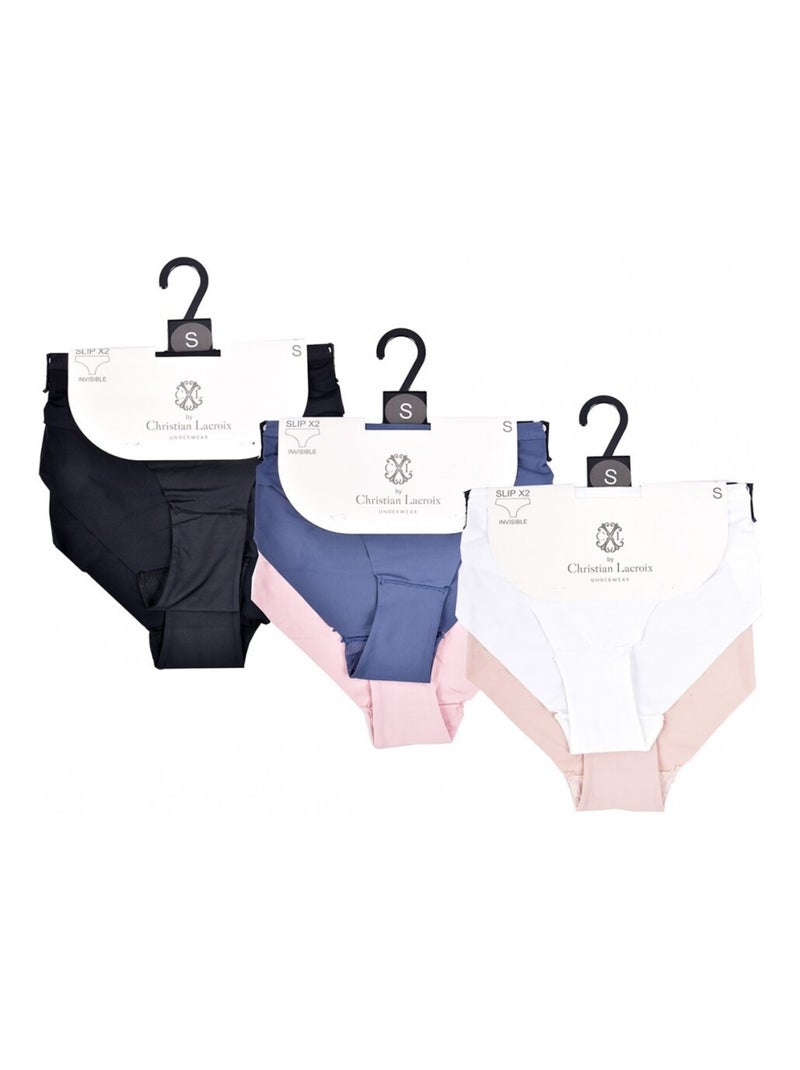 Cuecas CXL by LACROIX X6 - Pack de 6 Preto Rosa-claro Branco - Kiabi
