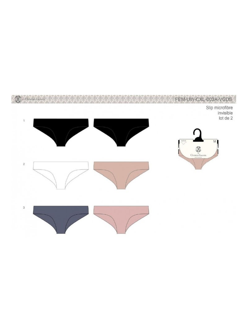 Cuecas CXL by LACROIX X6 - Pack de 6 Preto Rosa-claro Branco - Kiabi