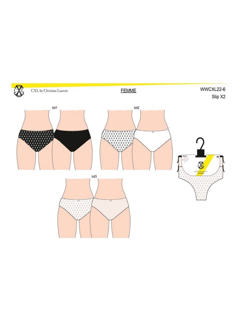 Cuecas CXL by LACROIX X6 - Pack de 6 Preto Rosa-claro Cinza - Kiabi