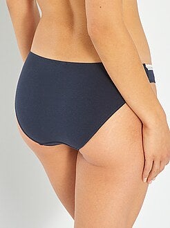 Cuecas de algodão com galão de renda - Kiabi