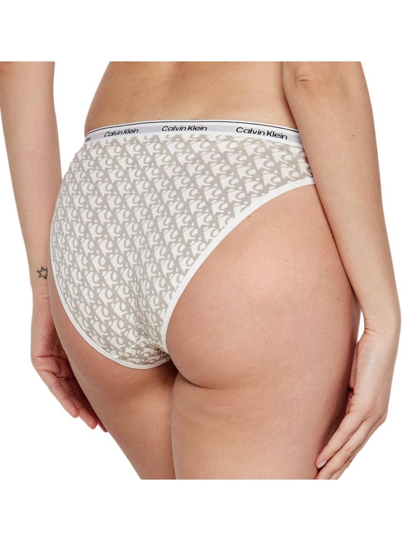 Cuecas de Biquíni Calvin Klein Jeans Culotte Branco/Cinzento para Mulher Branco - Kiabi