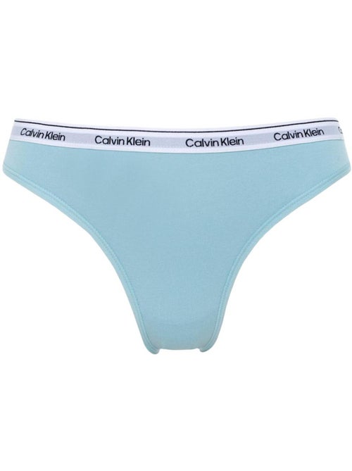 Cuecas de Biquíni Calvin Klein Jeans para Mulher Brancas/Azuis - Kiabi Cuecas de Biquíni Calvin Klein Jeans para Mulher Brancas/Azuis - Kiabi