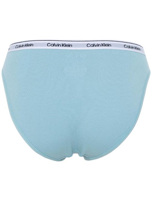Cuecas de Biquíni Calvin Klein Jeans para Mulher Brancas/Azuis - Kiabi Cuecas de Biquíni Calvin Klein Jeans para Mulher Brancas/Azuis - Kiabi