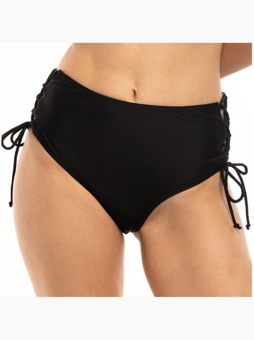 Cuecas de biquíni de cintura alta pretas para mulher sun project - Kiabi
