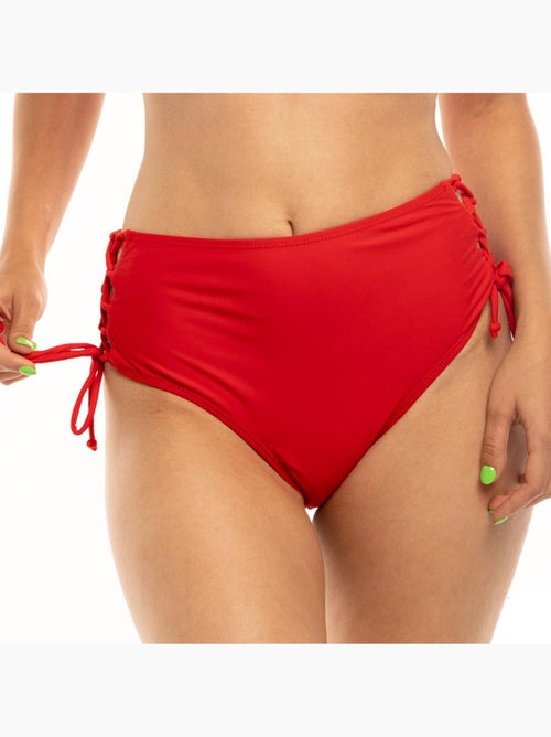 Cuecas de Biquíni de Cintura Alta Vermelhas para Mulher Sun Project - Kiabi Cuecas de Biquíni de Cintura Alta Vermelhas para Mulher Sun Project - Kiabi