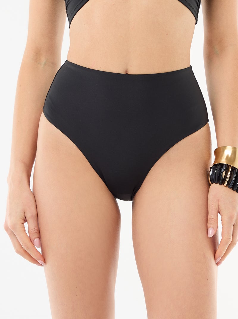 Cuecas de biquíni modeladoras de cintura alta Preto - Kiabi