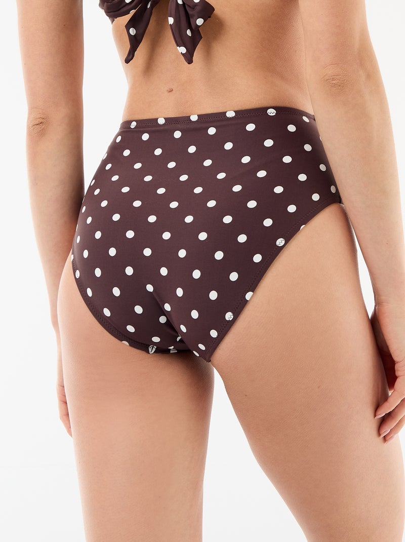 Cuecas de biquíni modeladoras de cintura alta Vermelho - Kiabi