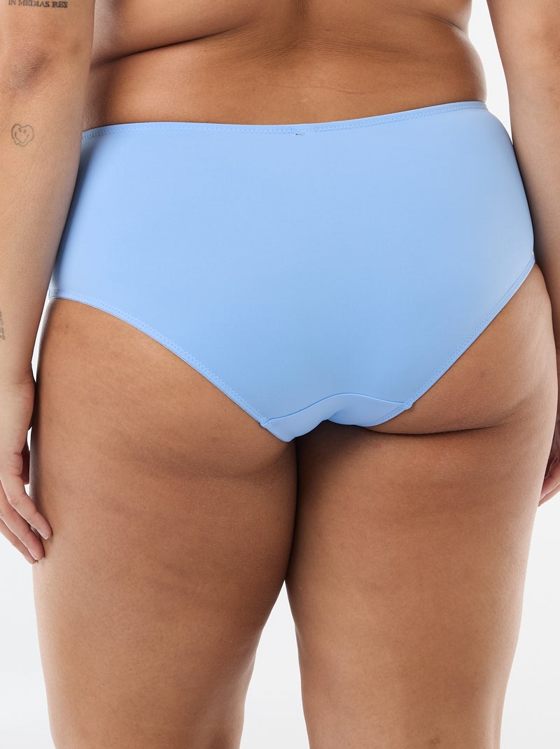 Cuecas de cintura subida com renda Azul - Kiabi