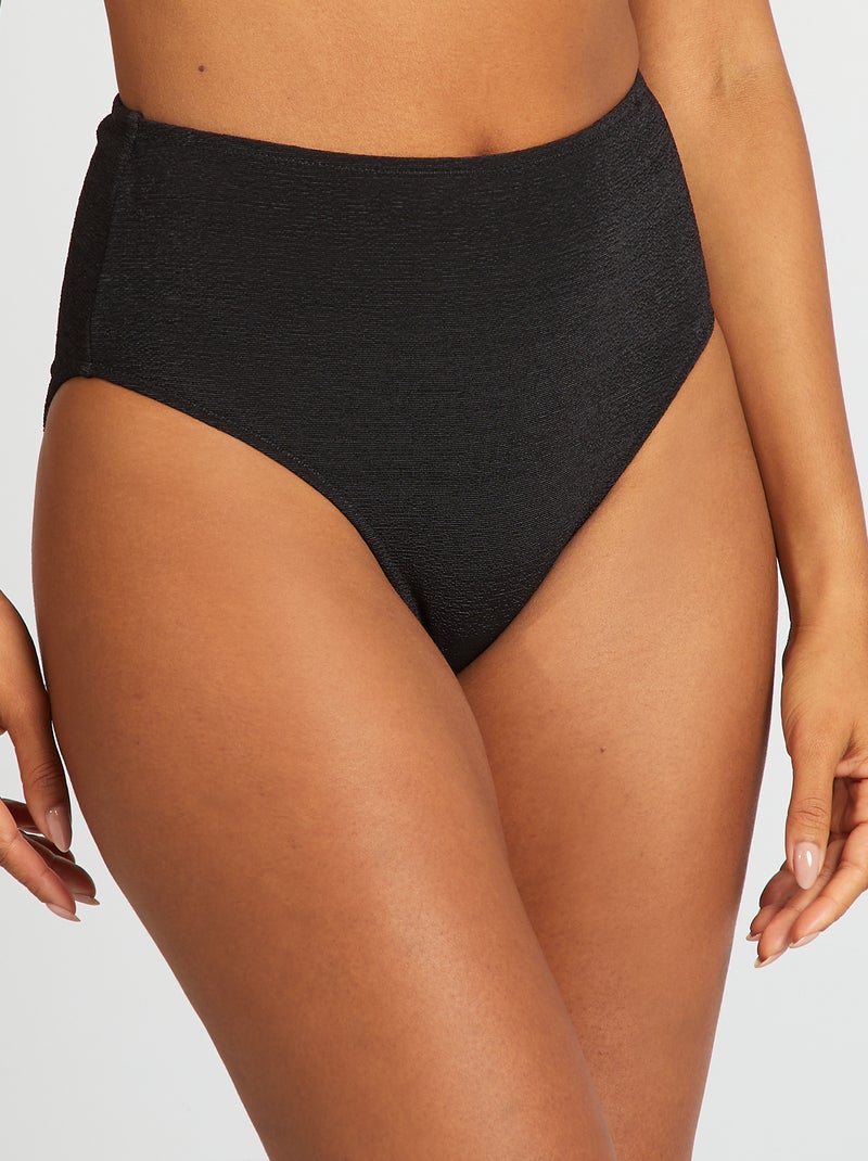 Cuecas de fato de banho com cintura subida Preto - Kiabi