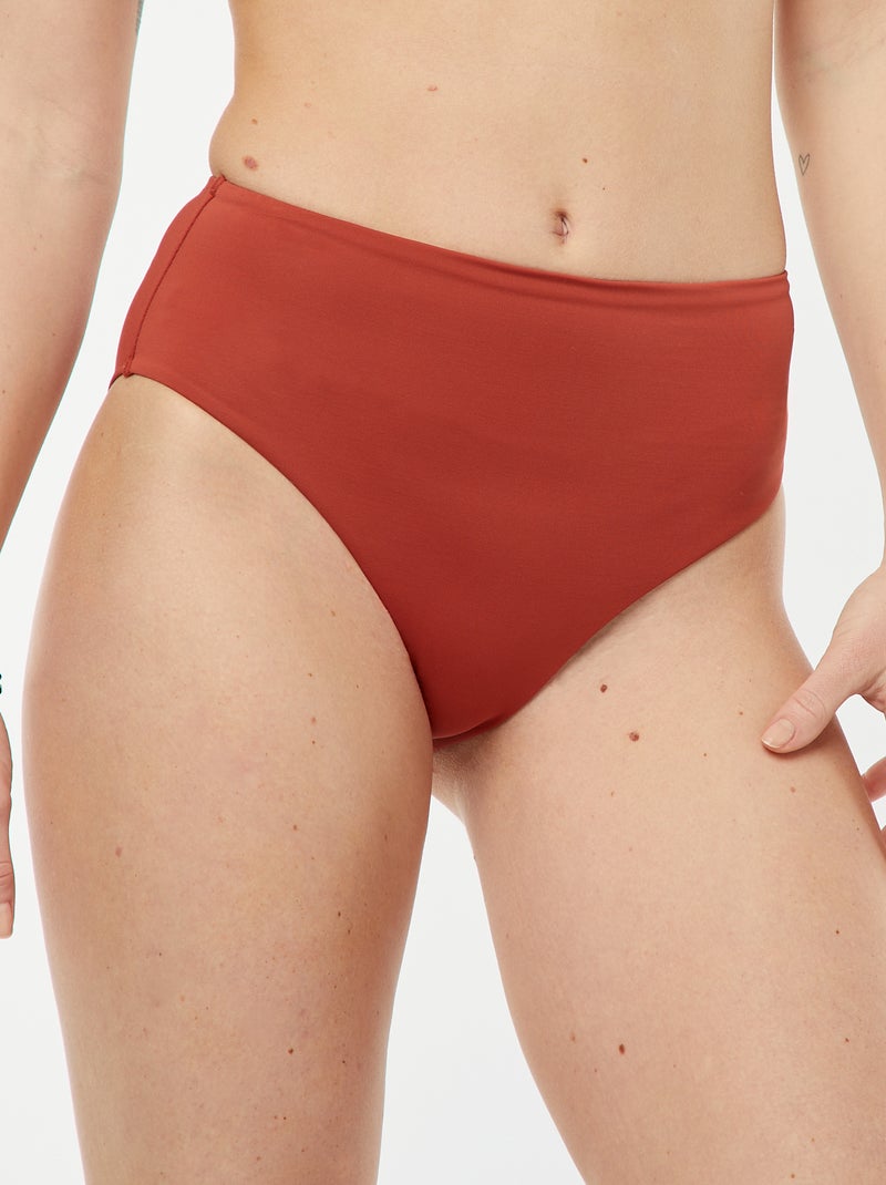 Cuecas de fato de banho com cintura subida VERMELHO - Kiabi