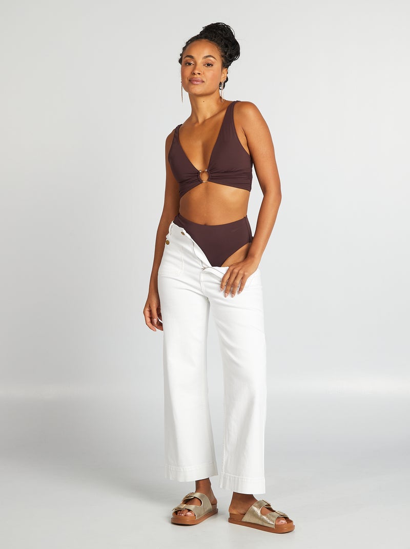 Cuecas de fato de banho com cintura subida VIOLETA - Kiabi