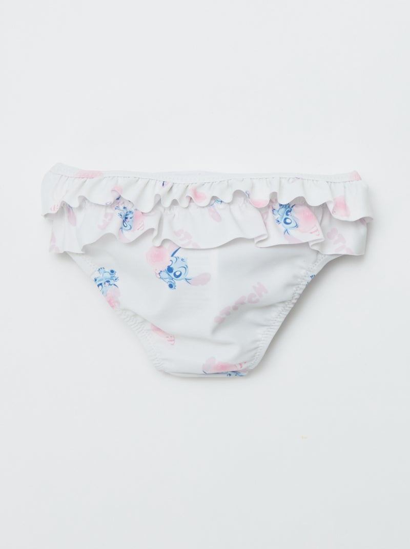 Cuecas de fato de banho com folhos 'Stitch' BRANCO - Kiabi
