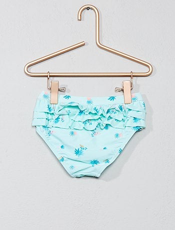 Cuecas de fato de banho de criança com folhos - Kiabi