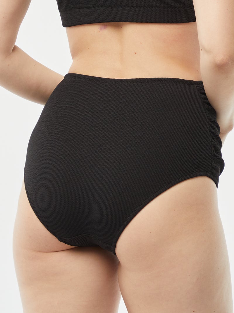 Cuecas de fato de banho de grávida texturadas com cintura subida Preto - Kiabi