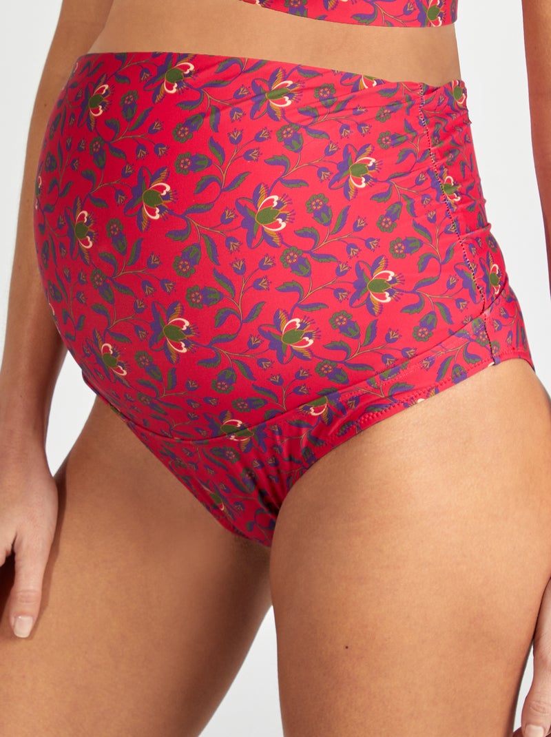 Cuecas de fato de banho florido VERMELHO - Kiabi