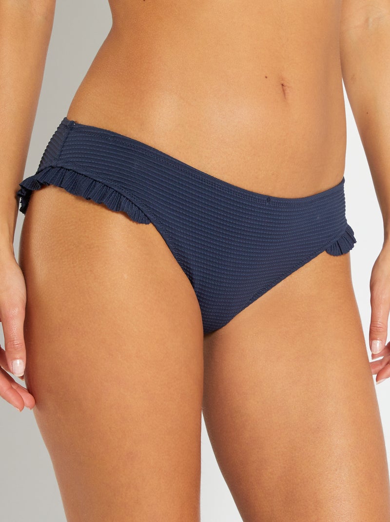 Cuecas de fato de banho para mulher Azul Preto - Kiabi