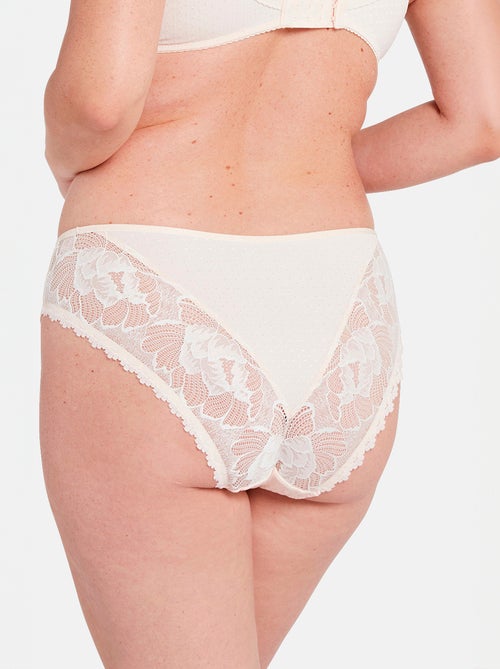 Cuecas de renda e jersey 'Sans complexe' - Kiabi