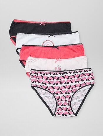 Cuecas em algodão estampadas - lote de 5