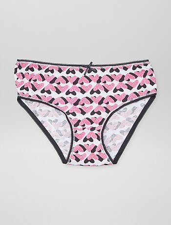 Cuecas em algodão estampadas - lote de 5
