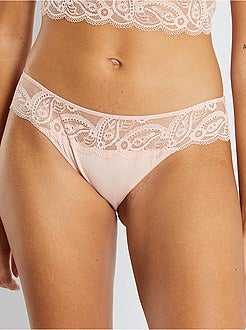 Cuecas em jersey e renda - Kiabi