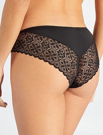 Cuecas em microfibra e renda