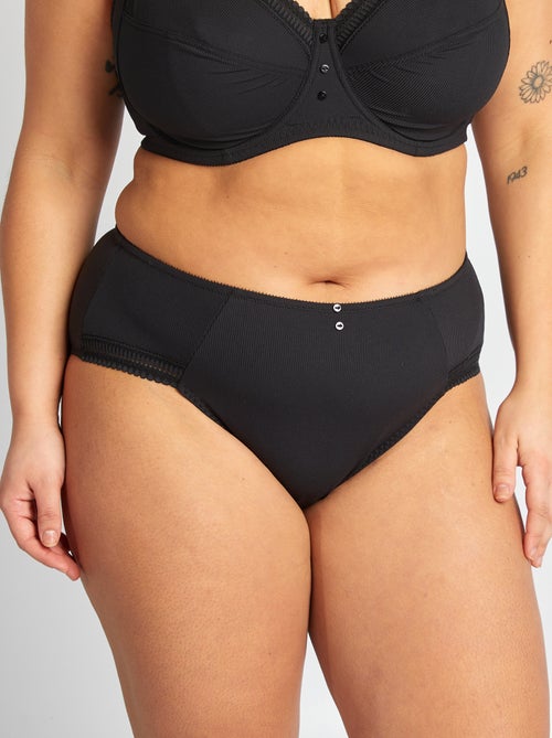 Cuecas em microfibra nervurada - Kiabi