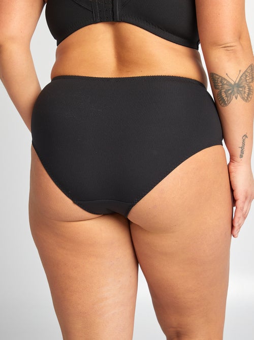 Cuecas em microfibra nervurada - Kiabi