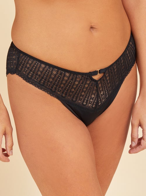 Cuecas em renda - Octobre Rose - Kiabi