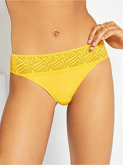 Cuecas em renda e microfibra - Kiabi