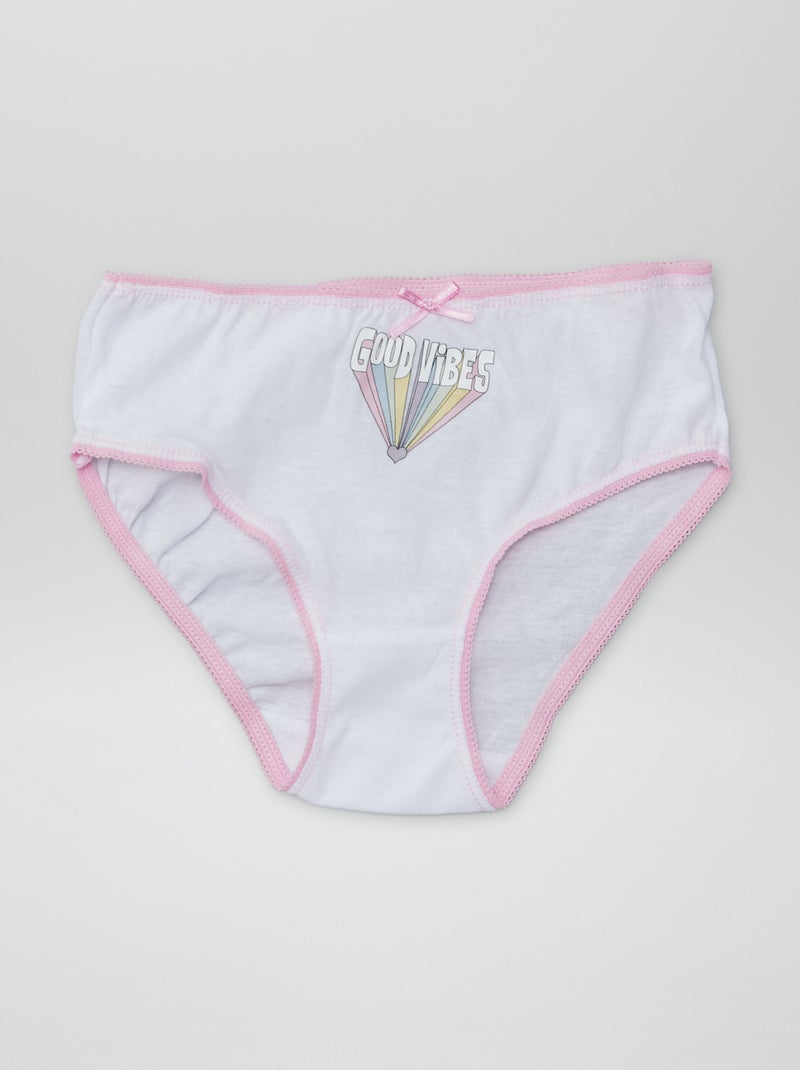 Cuecas estampadas - lote de 3 VIOLETA - Kiabi