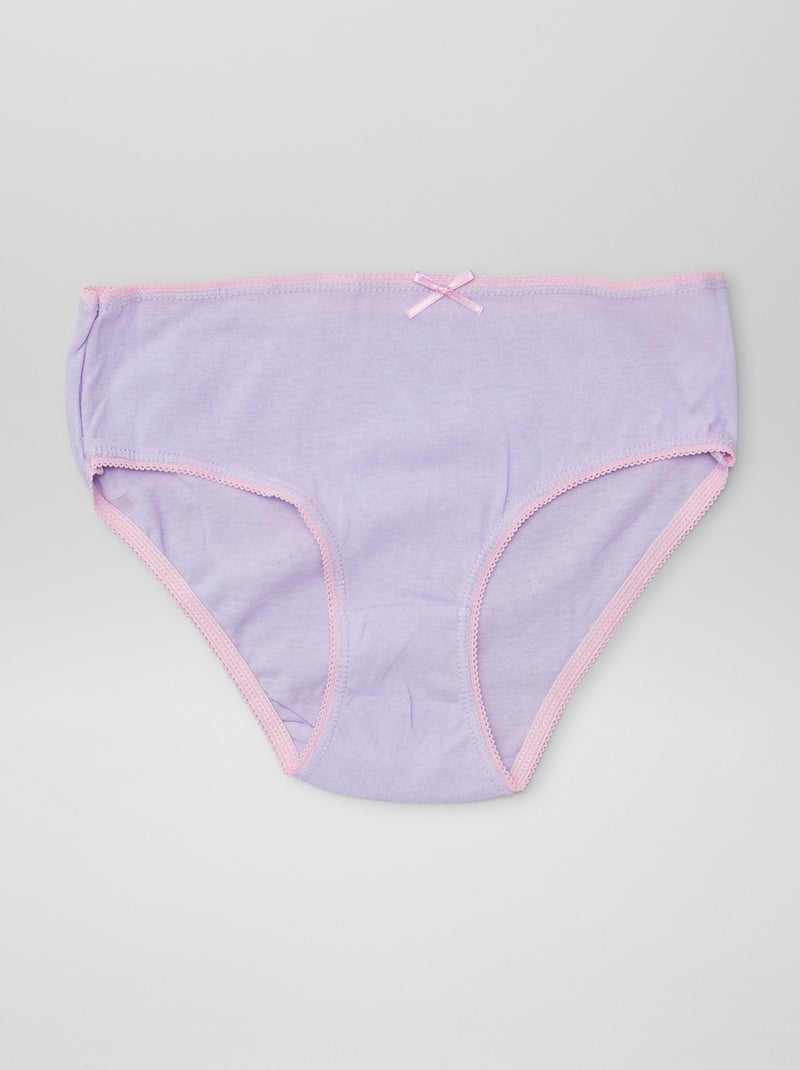 Cuecas estampadas - lote de 3 VIOLETA - Kiabi