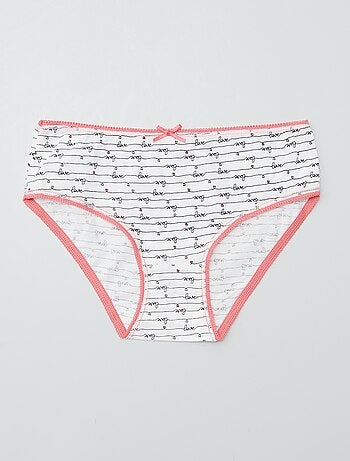 Cuecas estampadas em algodão - lote de 3