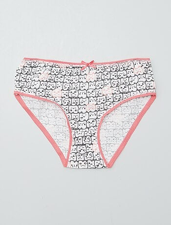 Cuecas estampadas em algodão - lote de 3