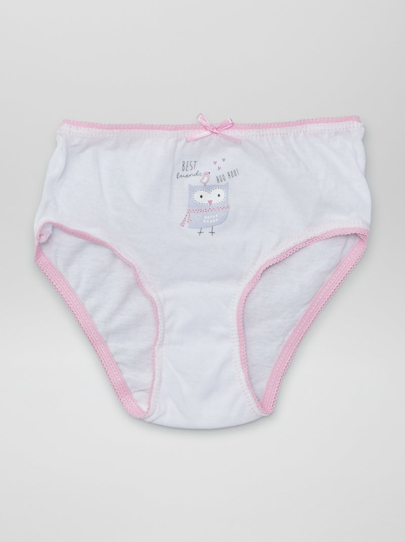 Cuecas estampadas em algodão - lote de 3 VIOLETA - Kiabi