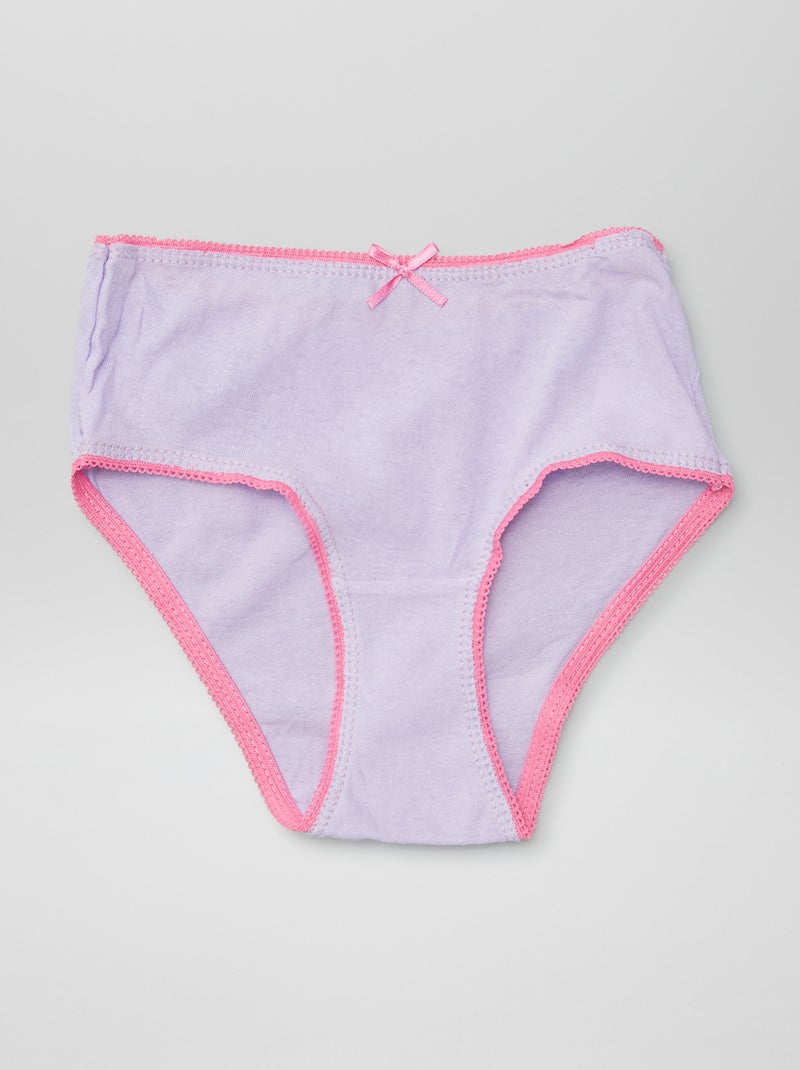 Cuecas estampadas em algodão - lote de 3 VIOLETA - Kiabi