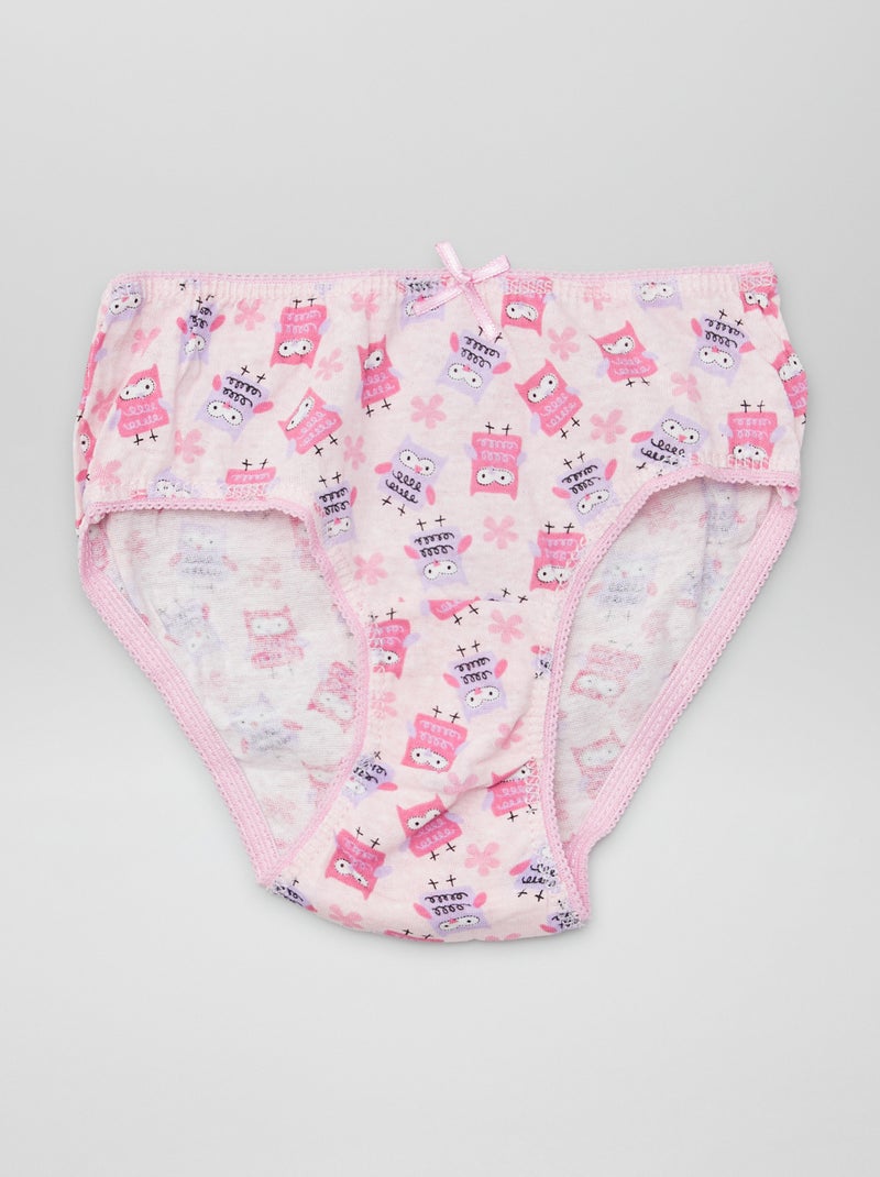 Cuecas estampadas em algodão - lote de 3 VIOLETA - Kiabi