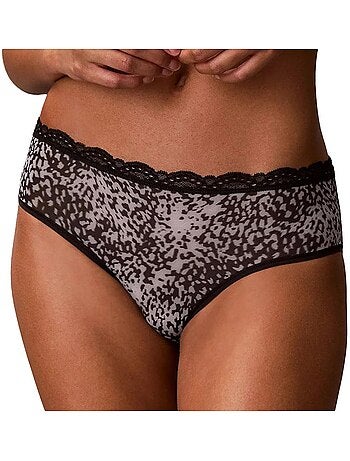 Cuecas hipster calvin klein jeans para mulher com padrão leopardo preto