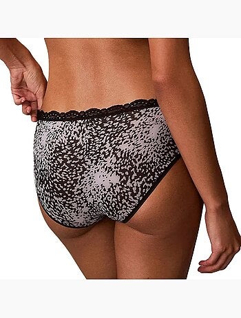 Cuecas hipster calvin klein jeans para mulher com padrão leopardo preto