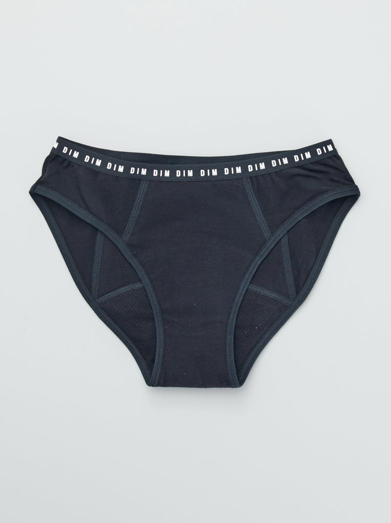 Cuecas menstruais 'DIM' fluxo abundante Preto - Kiabi
