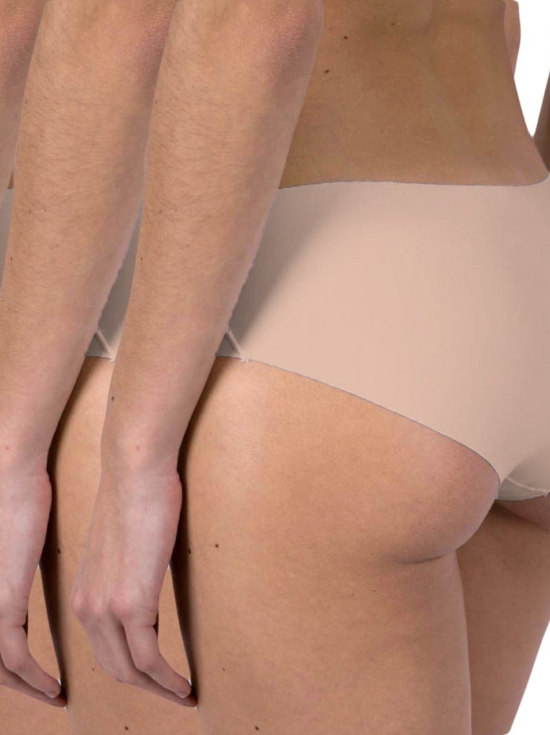 Cuecas microfibra pack de 3 mulher Bege - Kiabi