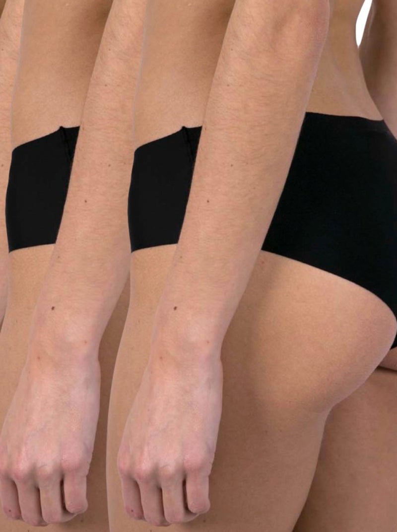 Cuecas microfibra pack de 3 mulher Preto - Kiabi