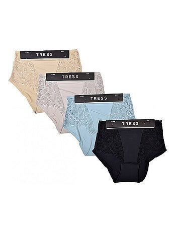 Cuecas Microfibra TRESS Renda - Pack de 4